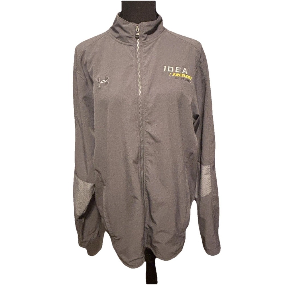 Under Armour Men's UA Squad Woven Warm Up Jacket Gray Medium 1293911 Notre Dame